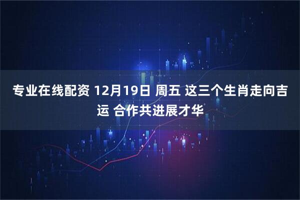 专业在线配资 12月19日 周五 这三个生肖走向吉运 合作共进展才华
